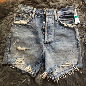 Agolde ultra high rise shorts